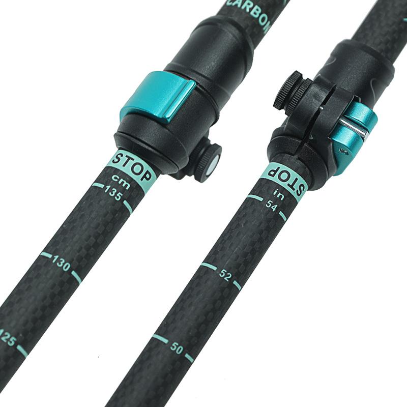 Hitorhike/Homful 195g/pc carbon fiber external quick lock Trekking poles hiking Collapsible stick nordic walking stick Crutch