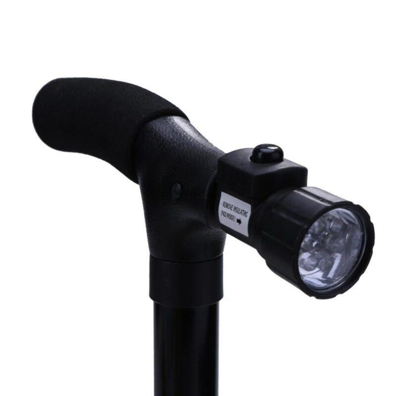 LED Light Cane Outdoor Camping Stick With Elder Folding Telescopic Trekking Poles Hiking Cane Walking Stick Hiking Accessories
