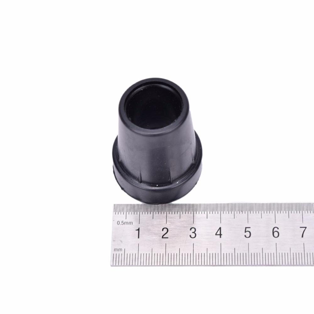 1pc 19mm Rubber Walking Hiking Stick End Cover Tips Cane Crutch Pad Rubber Heavy Duty Metal Ferrule End Bottom