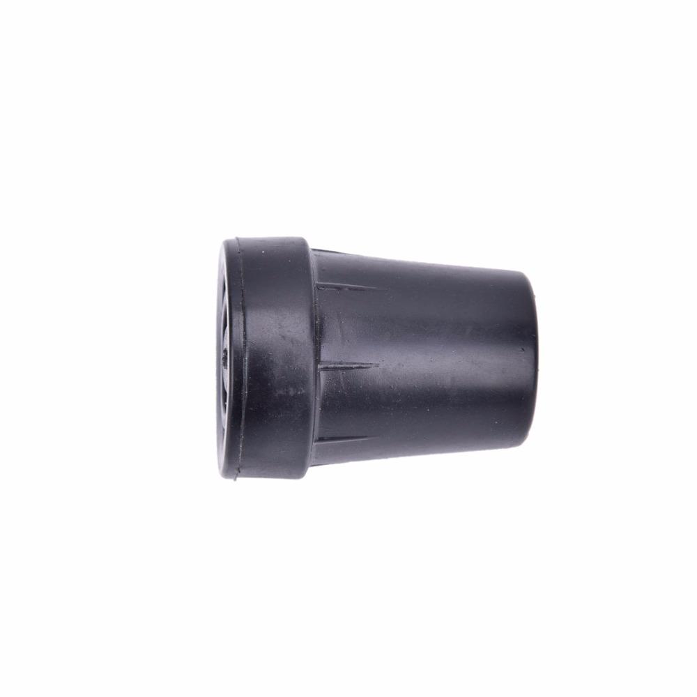 1pc 19mm Rubber Walking Hiking Stick End Cover Tips Cane Crutch Pad Rubber Heavy Duty Metal Ferrule End Bottom