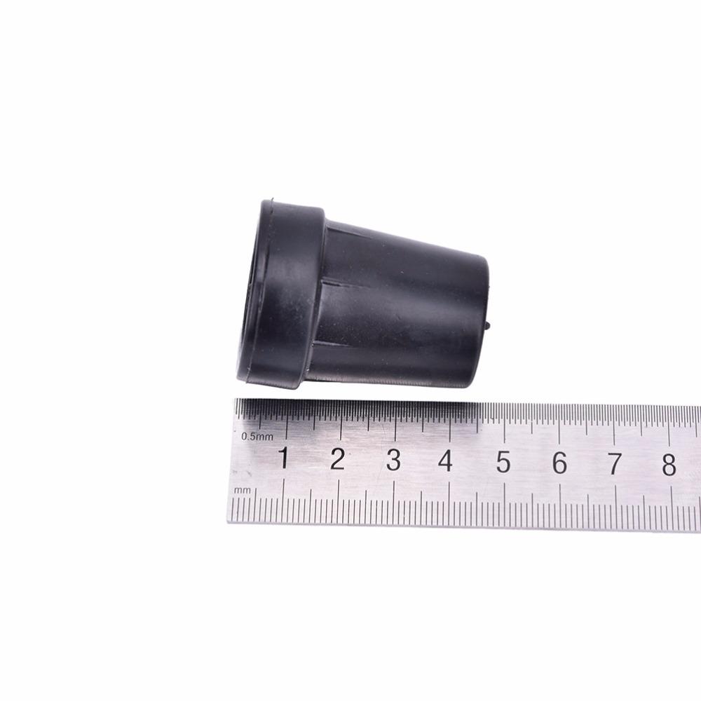 1pc 19mm Rubber Walking Hiking Stick End Cover Tips Cane Crutch Pad Rubber Heavy Duty Metal Ferrule End Bottom