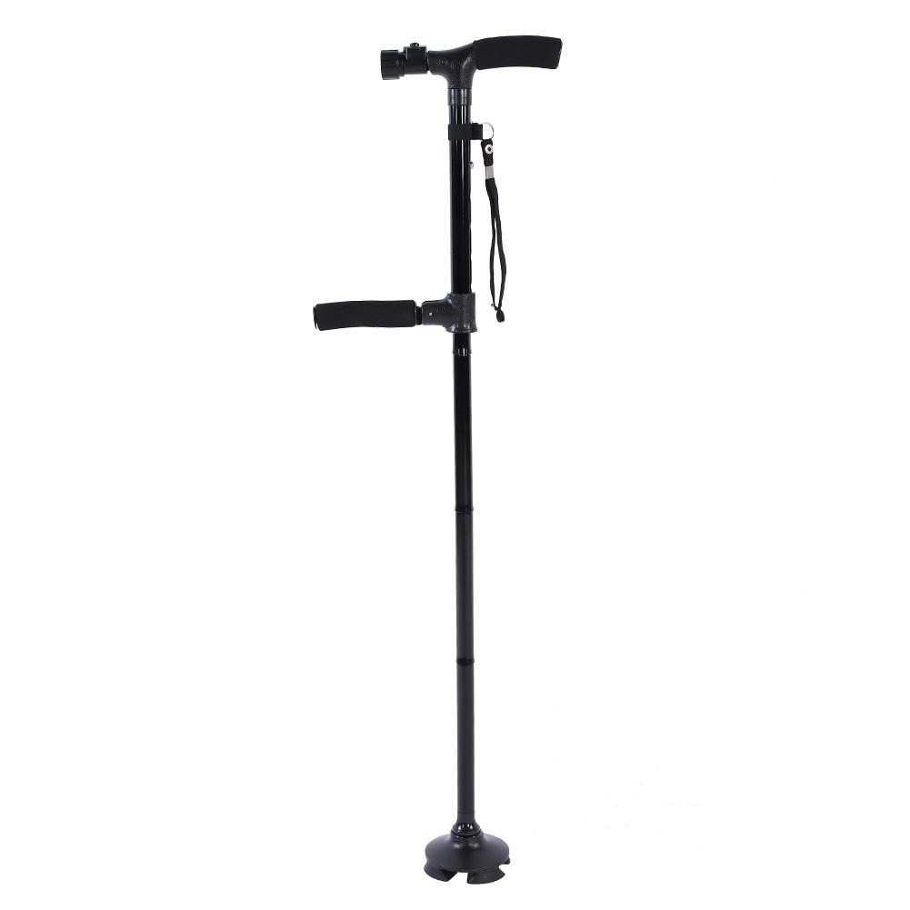 Collapsible Telescopic Folding Cane Elder Cane LED With alarm Walking Trusty Sticks Elder Crutches for Mothers the Elder Fathers