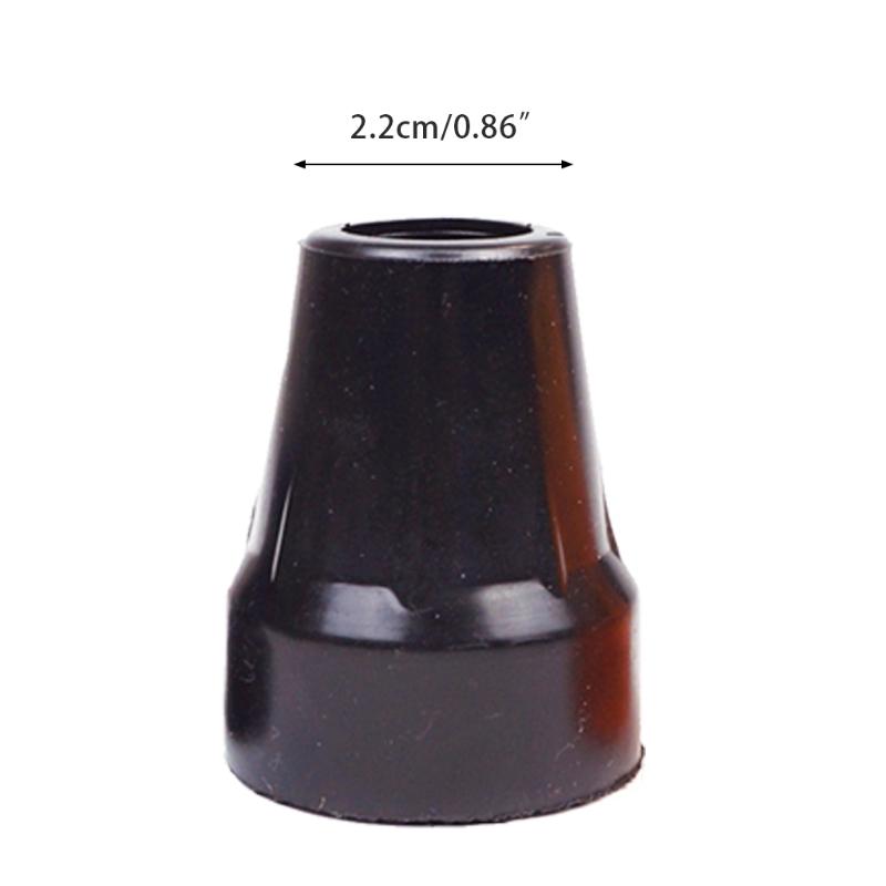 14/16/19/22/25/28mm Rubber Walking Hiking Stick Metal Ferrule Bottom End Cover Cane Crutch Pad Rubber Heavy Duty