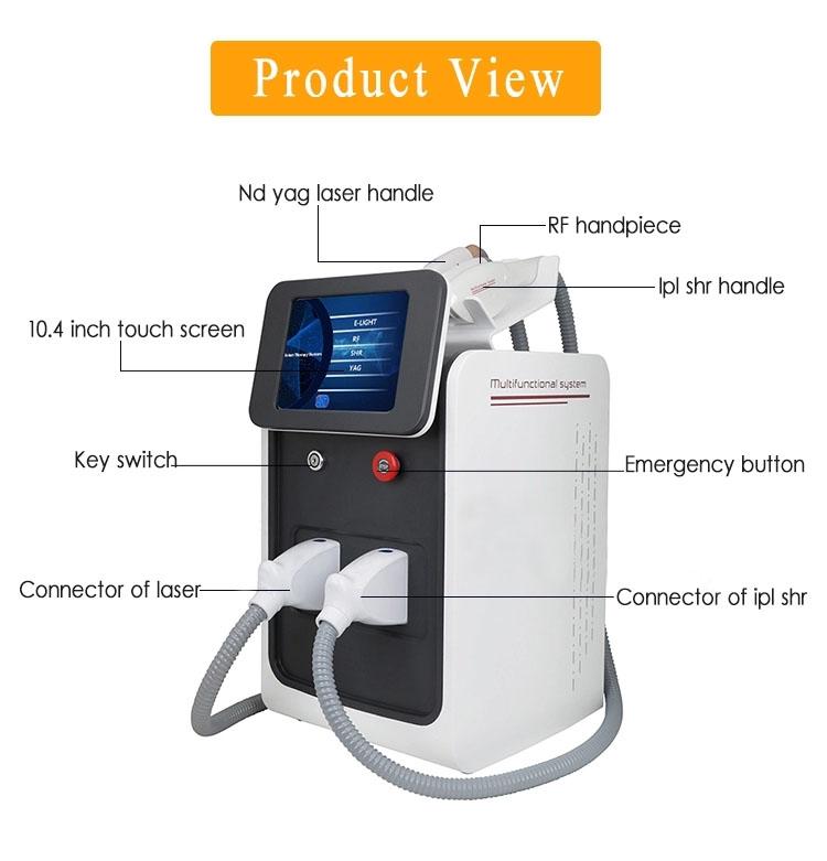 2022 Professional 3 in 1 OPT + IPL + Rf + Nd YAG Permanent Laser Tattoo Removal Facial Rejuvenation Rejuvenation Laser Hair Remo