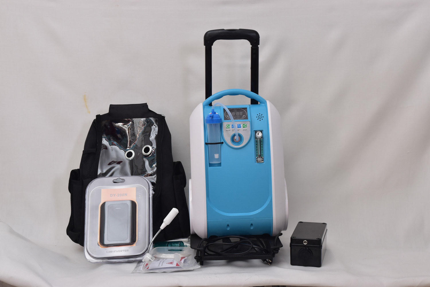 24hours Continuous Portable Oxygen Concentrator Household Oxygen Generator Oxygen Machine Battery O2 Bar Respirator