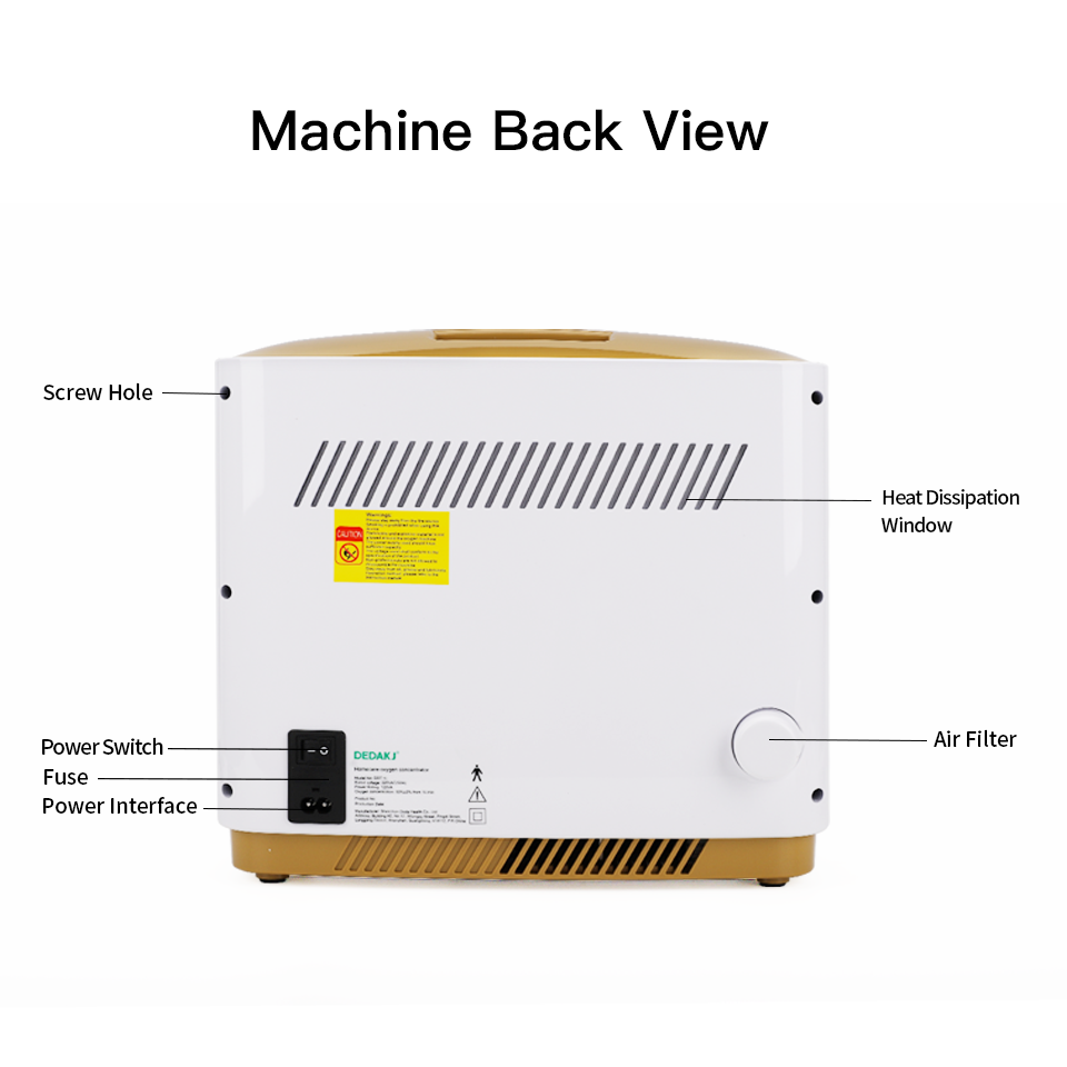 DE-1LW Portable Oxygen Concentrator Nebulizer 93% Concentration Household Oxygen Generator Anion Function Oxygene Machine