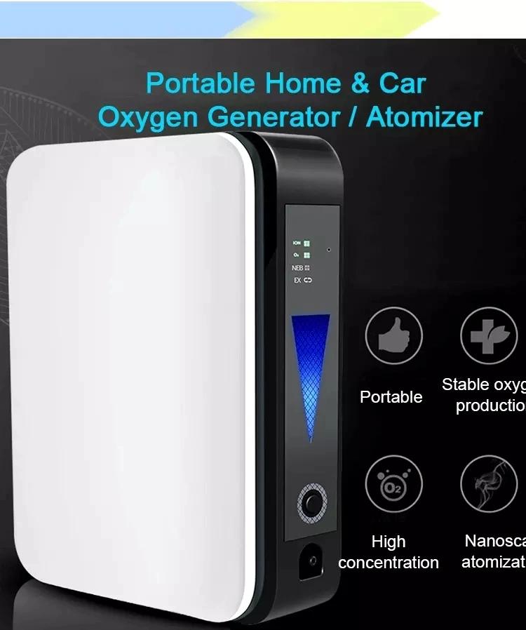 2 In 1 Protable Car Home Oxygen Concentrator with Nebulization Car Negative Ion Oxygen Machine Indoor Oxygen Generator