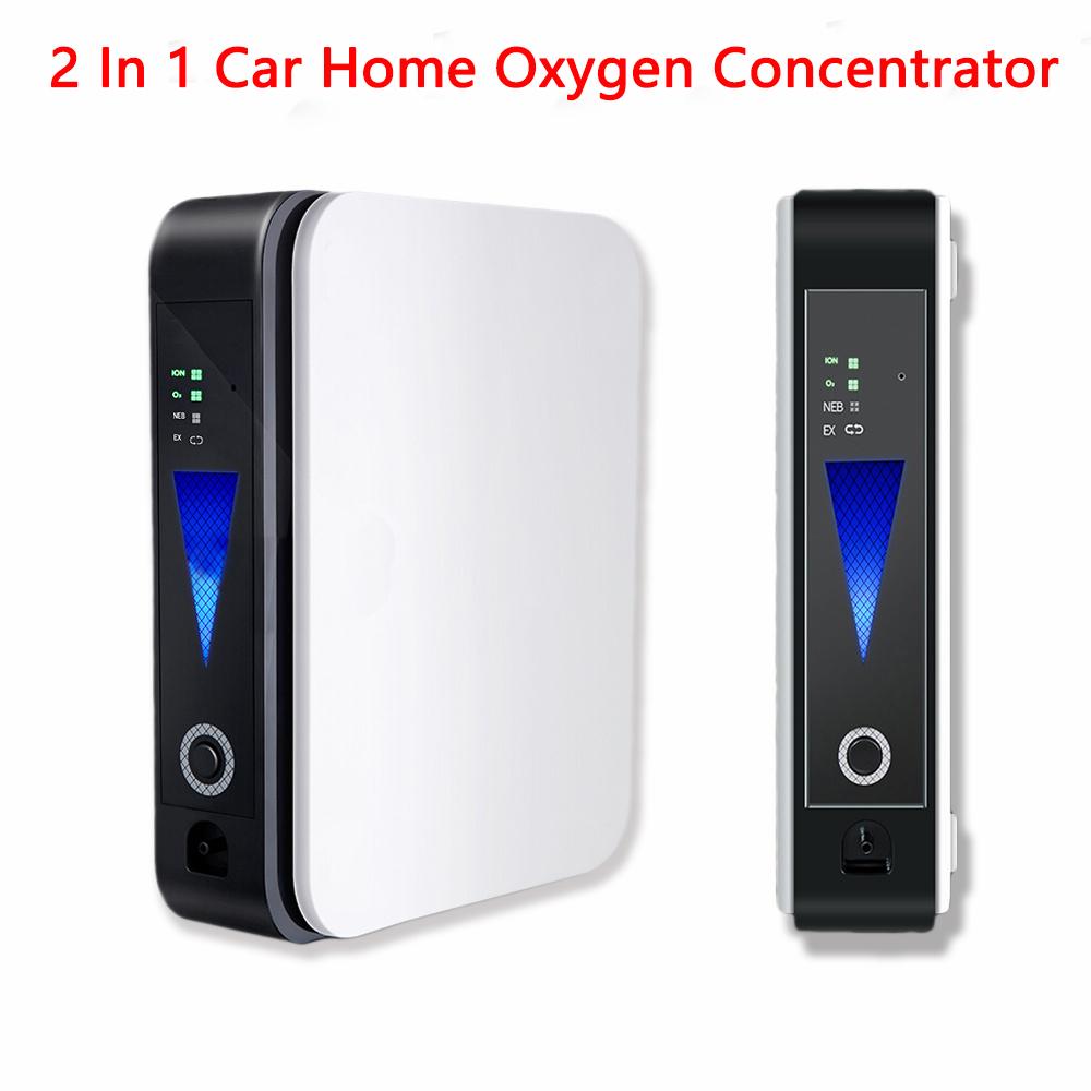 2 In 1 Protable Car Home Oxygen Concentrator with Nebulization Car Negative Ion Oxygen Machine Indoor Oxygen Generator