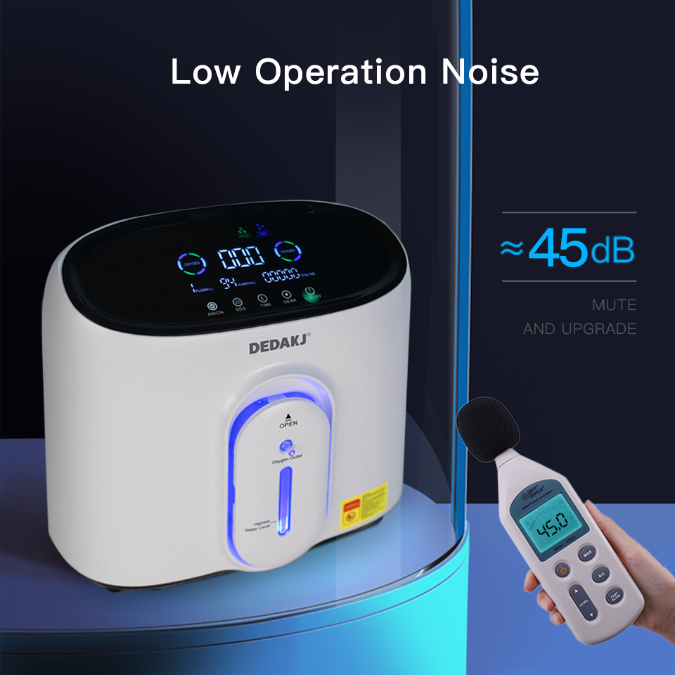 NEW DE-Q1W 1L-8L Home Care Oxygene Concentrator Portable Lightweight Nebulizer Low Operation Noise Oxygen Generator Machine