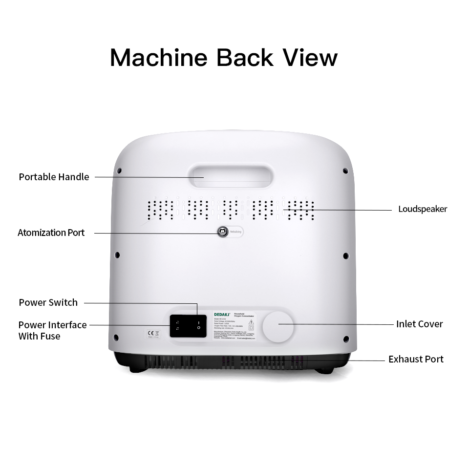 NEW DE-Q1W 1L-8L Home Care Oxygene Concentrator Portable Lightweight Nebulizer Low Operation Noise Oxygen Generator Machine