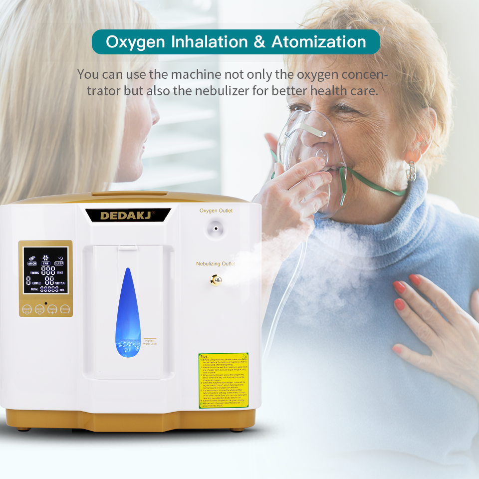 DE-1LW portable oxygen concentrator nebulizer 93% concentration domestic oxygen generator function anion oxygene machine