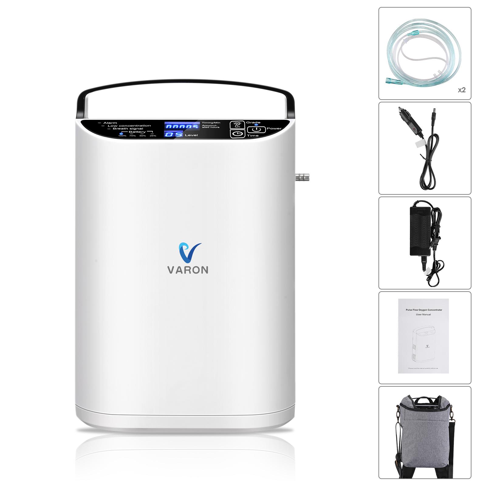 VARON Portable 5L Oxygen Concentrator 93% High concentration Oxygent Concentrator Oxygene Making Machine for Home and Travel