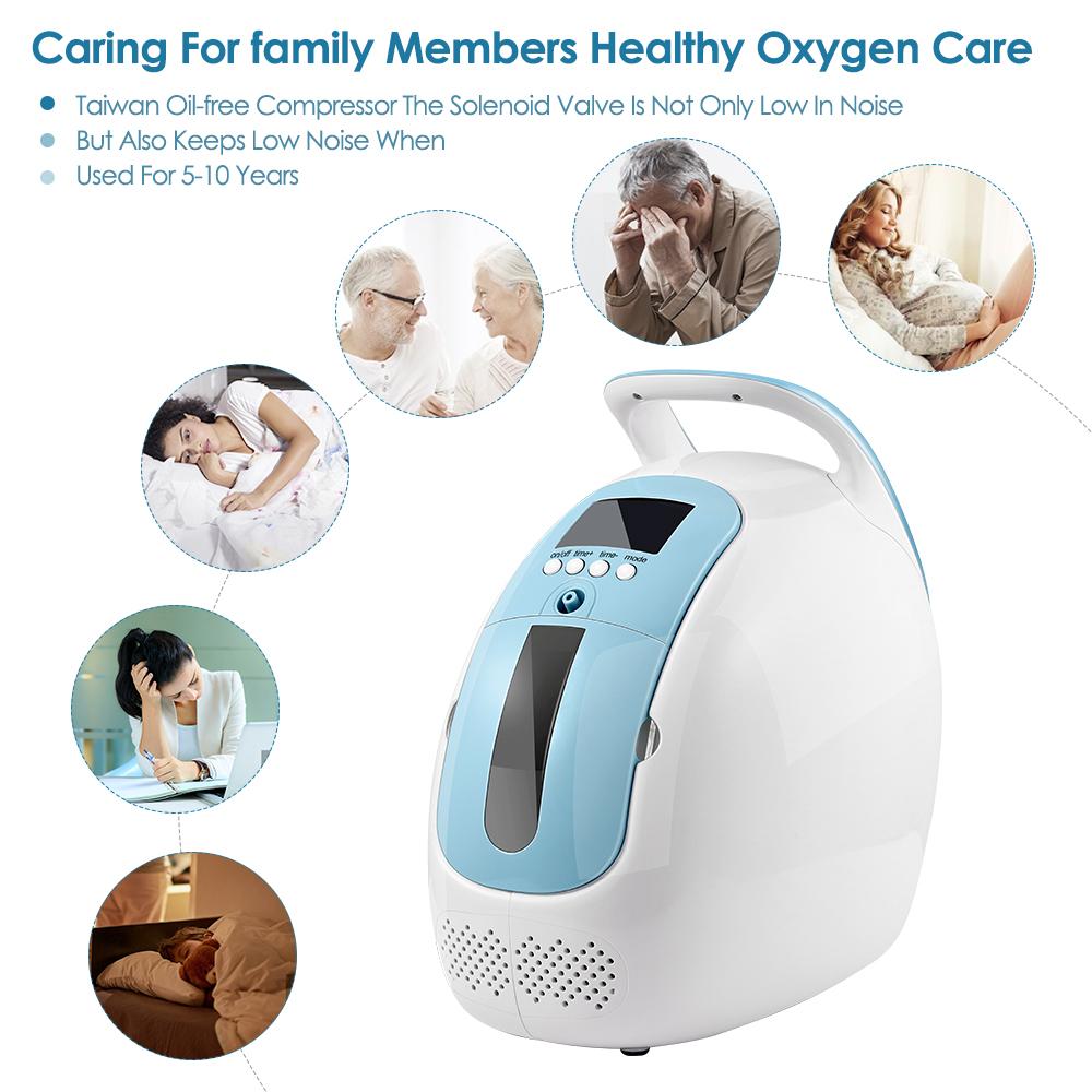 1-5L/min Oxygen Concentrator Machine Generator Portable Oxygen Making Machine Car Household Use Air Purifier AC 220V/110V