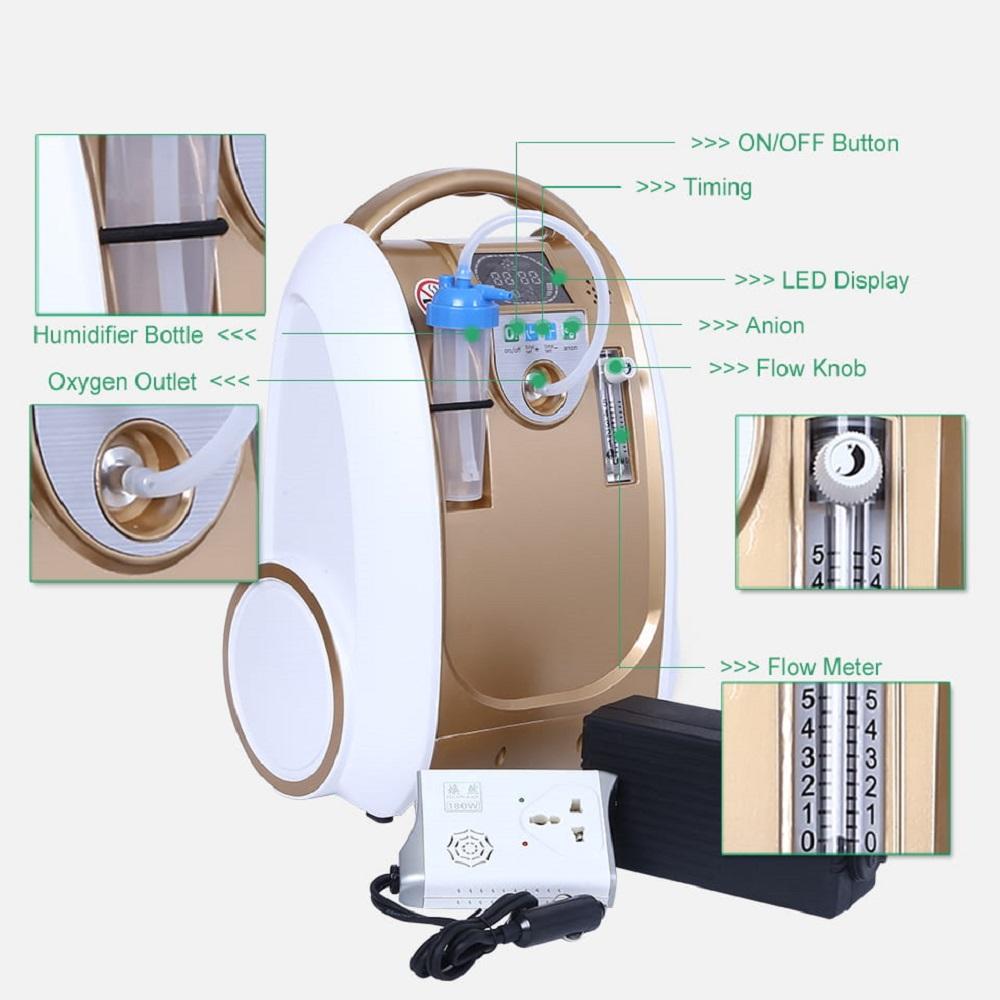 DORKA Battery Oxygen Machine 24 hours Continuous Househoud Oxygen Bar Portable Concentrator Generator for outside oxygen