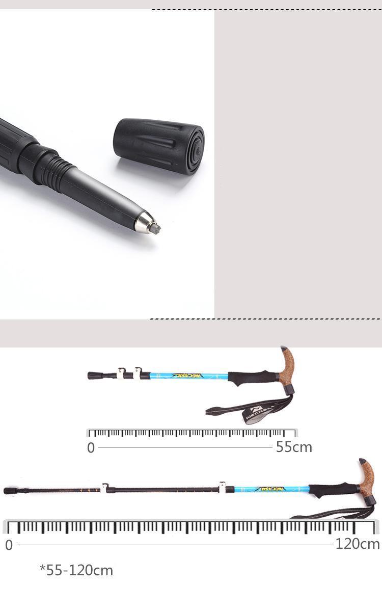 Fonoun Carbon Walking Sticks Ultra Light Climbing Alpenstock 55-120cm Antiskid Wear Resistance Shock Absorption FGNP02