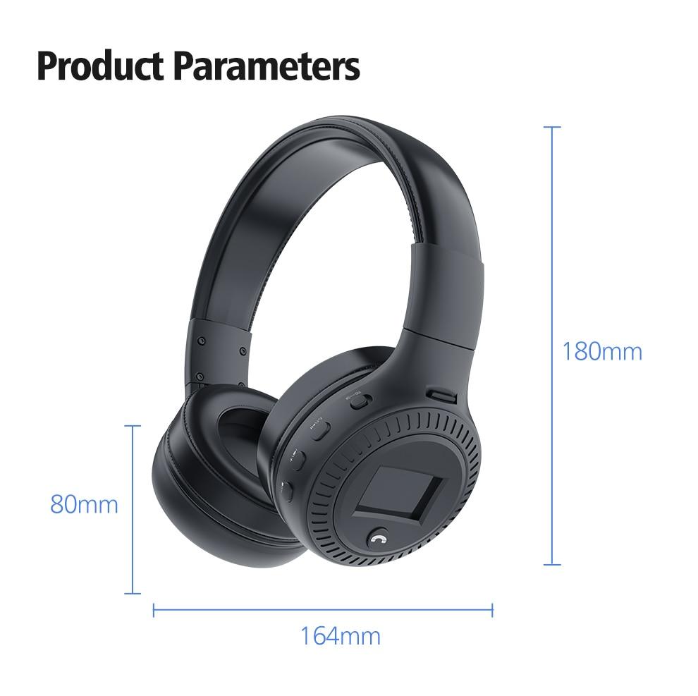 B19 Wireless Headphones with FM Radio Bluetooth Headset Stereo Microphone