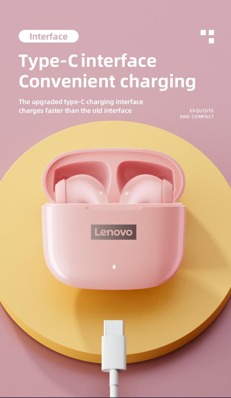 Original Lenovo LP40 Pro TWS Wireless Earphone Bluetooth 5.1 Dual Stereo Noise Reduction Bass Touch Control 250mAh New 2022