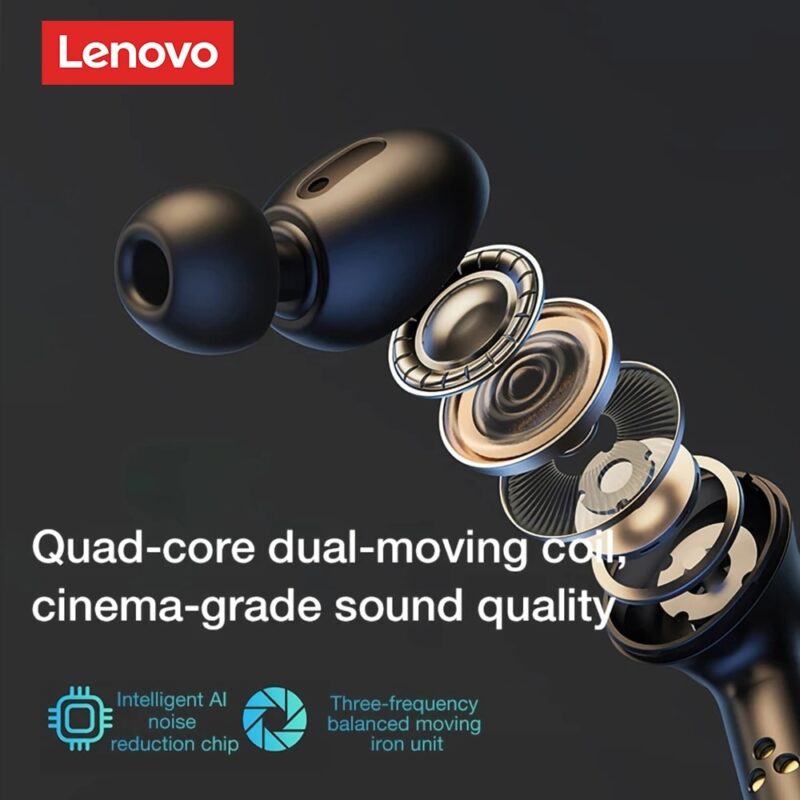 Lenovo LP3 Pro Earphones TWS Bluetooth 5.0 Wireless HIFI Music Headset Display 1200mAh Battery Headphones Earbuds Gaming - Image 5