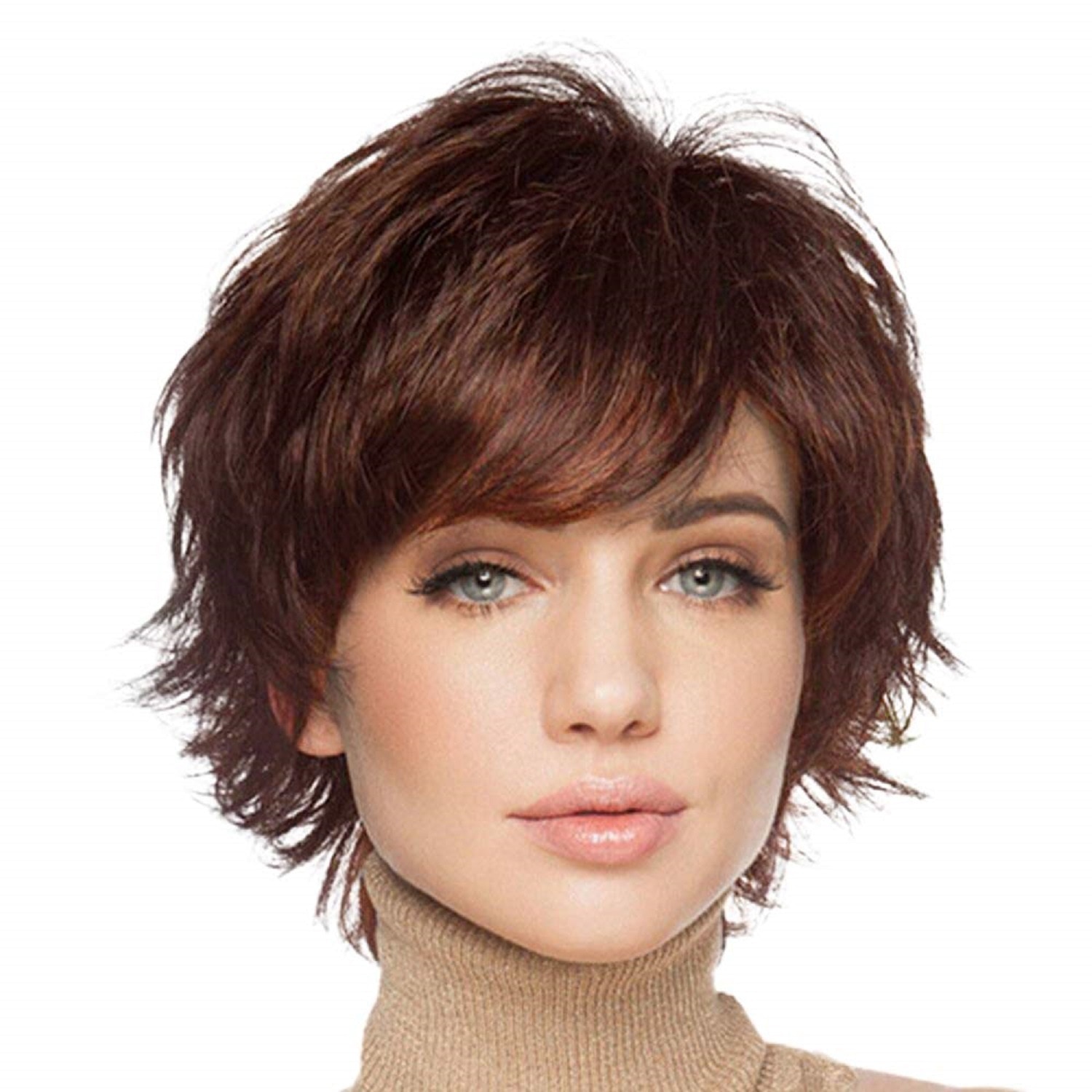 JOY&BEAUTY Short Bob Wavy Wig for Women Synthetic Silver Gray Wigs for Party or Daily Use Heat Resistant Hairstyle wigs