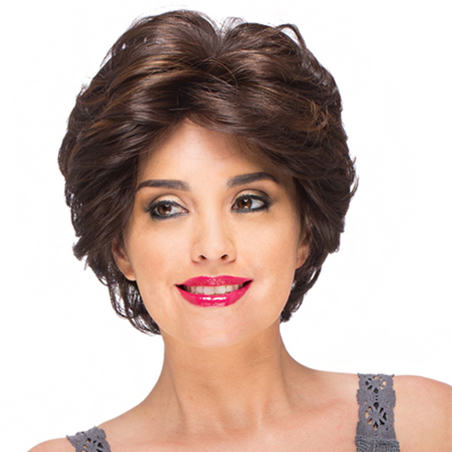 JOY&BEAUTY Short Bob Wavy Wig for Women Synthetic Silver Gray Wigs for Party or Daily Use Heat Resistant Hairstyle wigs