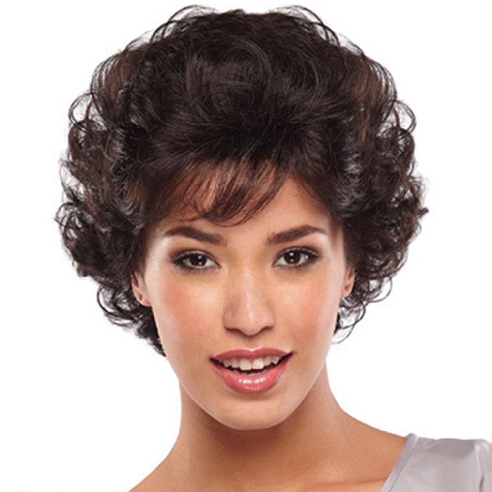 JOY&BEAUTY Short Bob Wavy Wig for Women Synthetic Silver Gray Wigs for Party or Daily Use Heat Resistant Hairstyle wigs