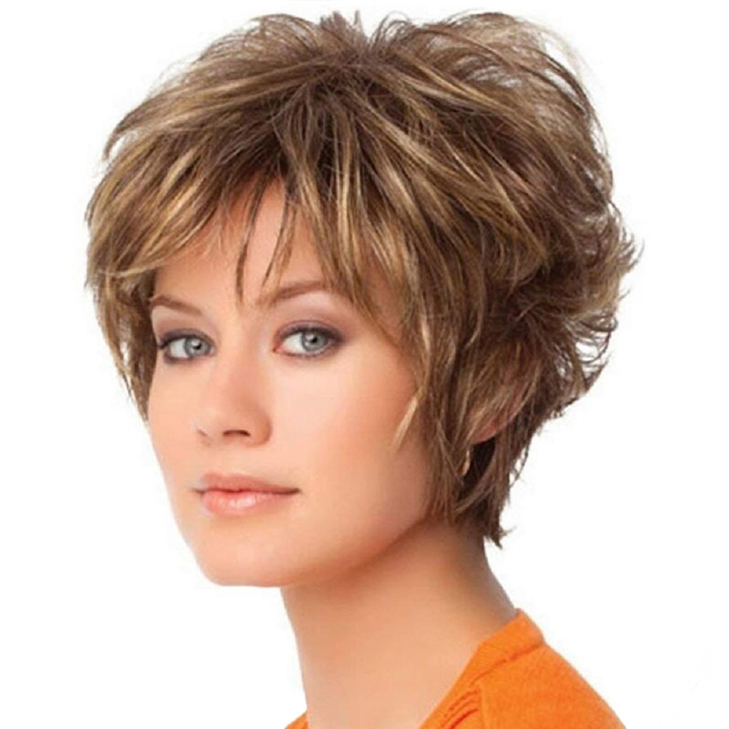 JOY&BEAUTY Short Bob Wavy Wig for Women Synthetic Silver Gray Wigs for Party or Daily Use Heat Resistant Hairstyle wigs