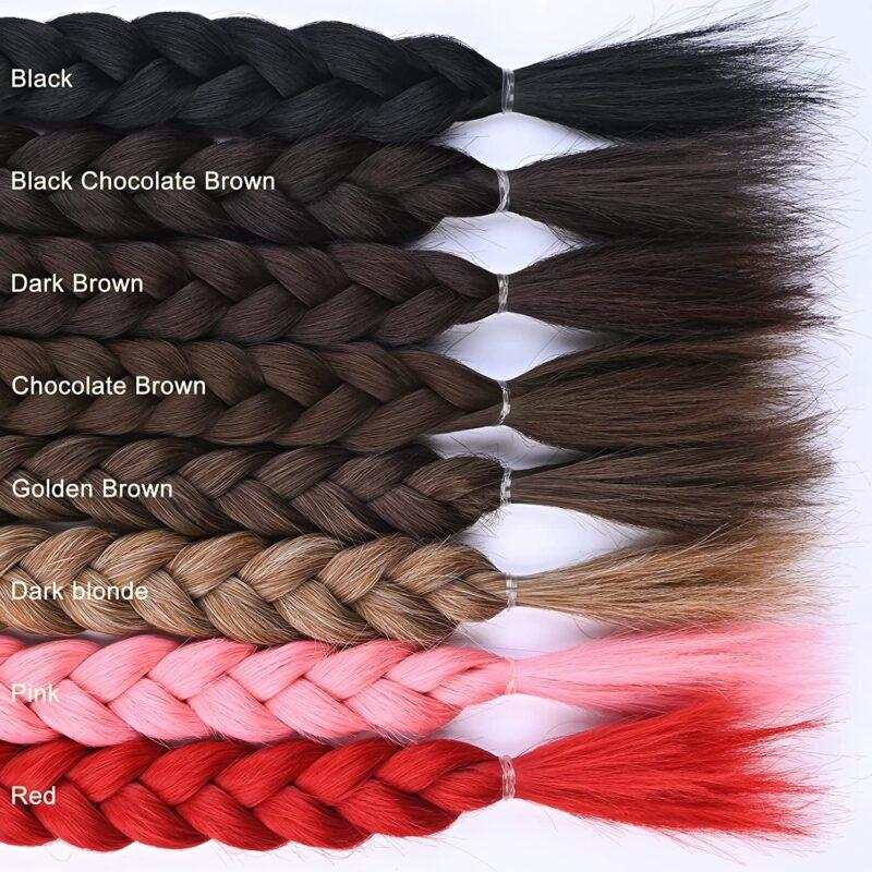 Long Braided Ponytail Extension with Hair Tie Straight Wrap around Hair 28Inch Heat-Resistant - Image 4