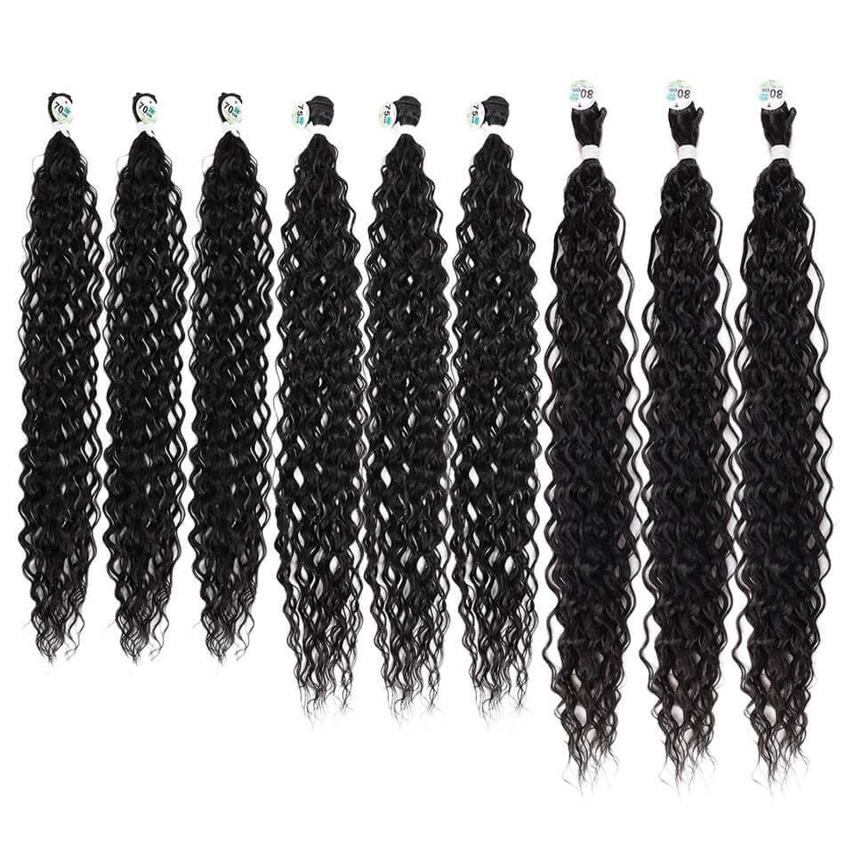 Synthetic Curly Hair Bundles Water Wave Hair Weave Anjo Plus Organic Ice Silk Hair Extensions High Quality Weaving YAKI BEAUTY