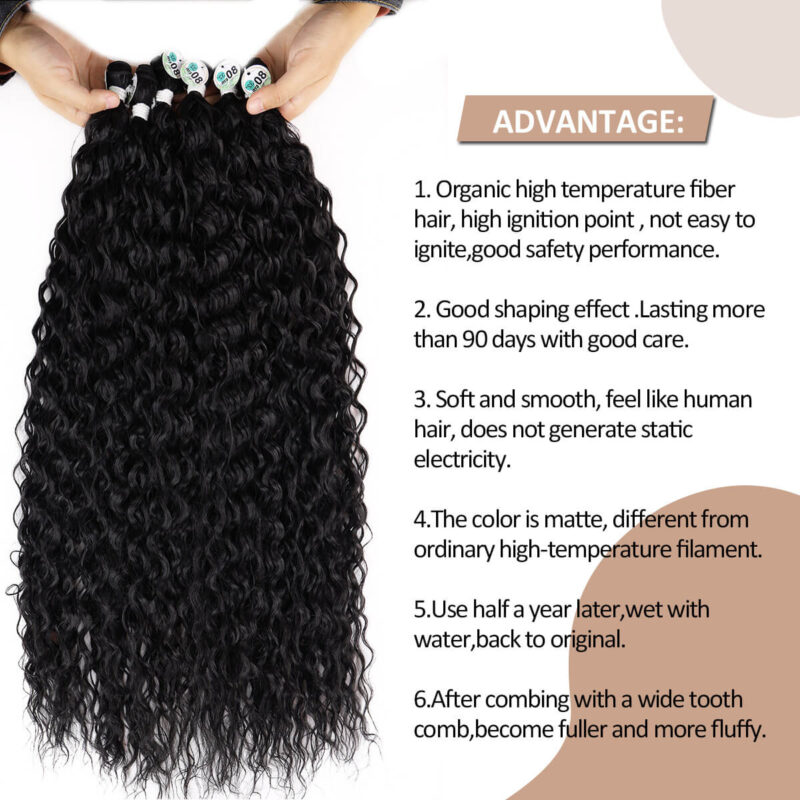 Curly Hair Bundles Water Wave Hair Weave Plus Organic Ice Silk Hair Extensions High Quality Weaving - Image 2