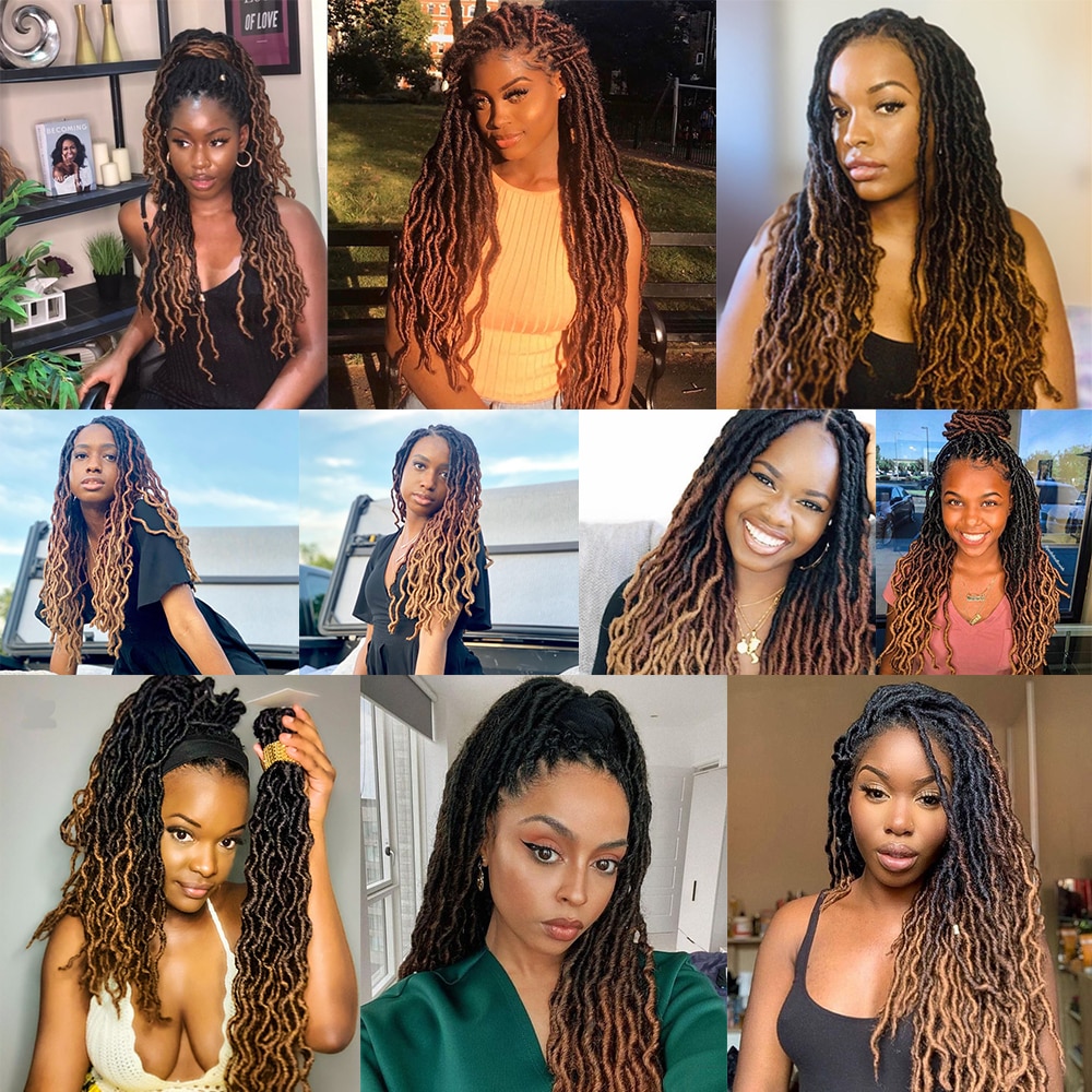 Goddess Crochet Hair Soft Braids Dreadlocks Curly Twist Braiding Hair for Women Black 15strands