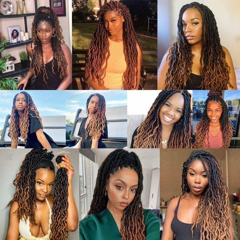 Goddess Crochet Hair Soft Braids Dreadlocks Curly Twist Braiding Hair for Women Black 15strands - Image 6