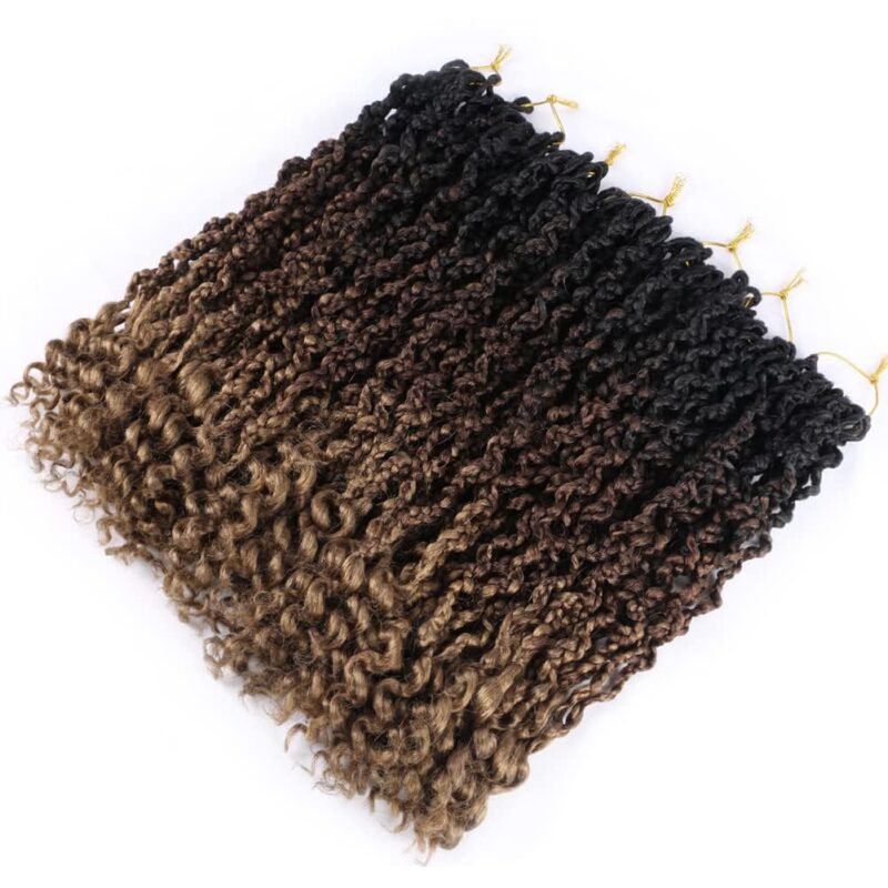 Goddess Box Braids Crochet Hair with Curly Ends Synthetic Wavy - Image 5