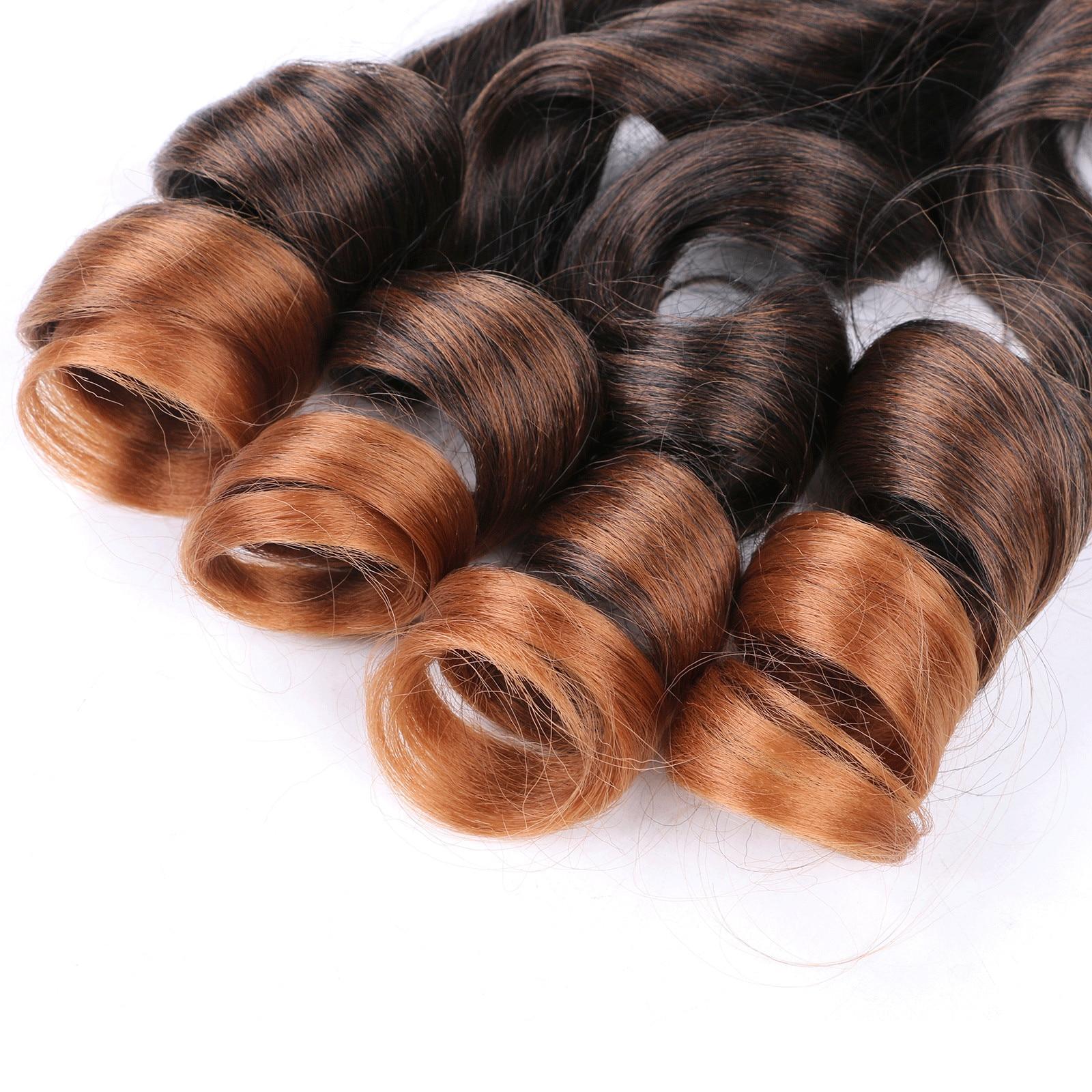 French Curly Braiding Hair 16 Inch Loose Wave Braiding Hair Pre Stretched Synthetic Hair Extensions