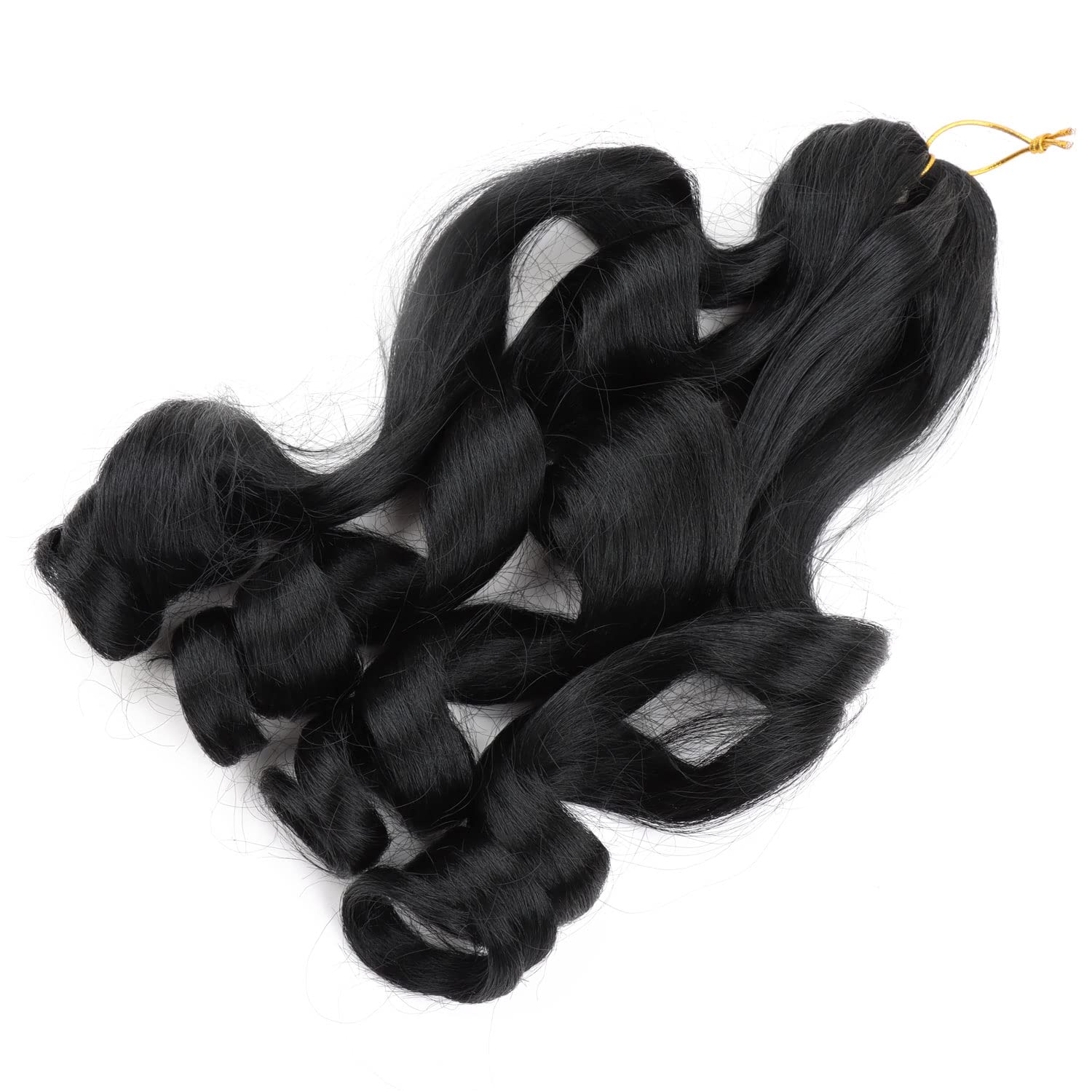 French Curly Braiding Hair 16 Inch Loose Wave Braiding Hair Pre Stretched Synthetic Hair Extensions