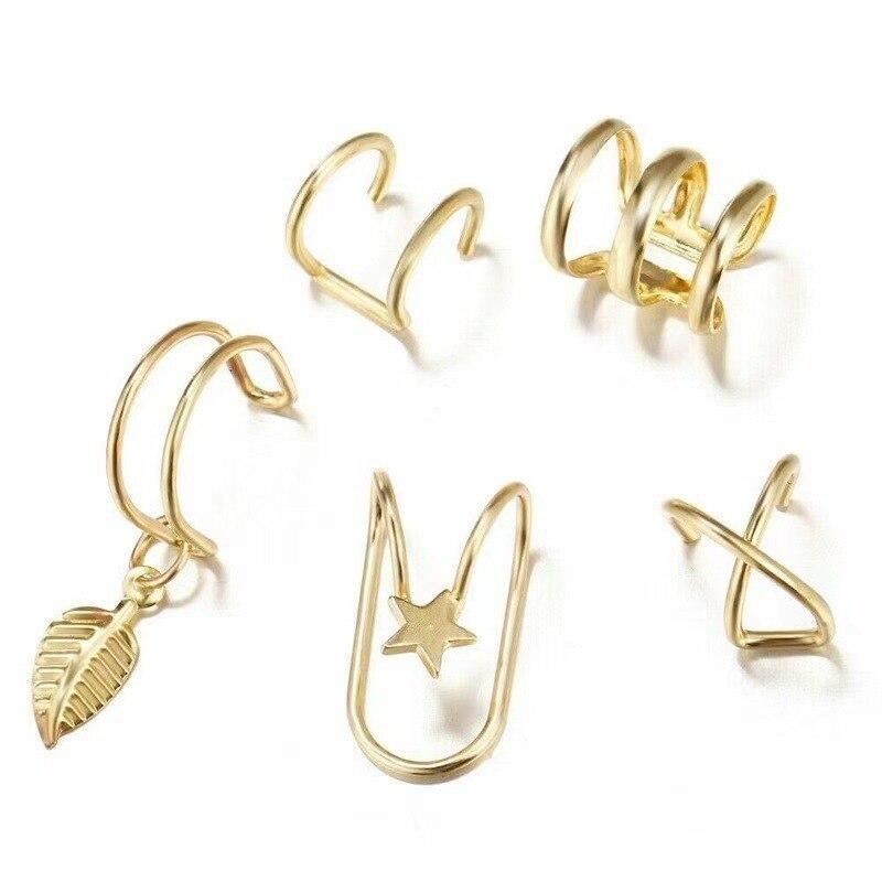 1/12pcs Metal Hair Rings Beads Cuffs Tube Charms Dreadlock Dread Hair Braid Non-Piercing Ear Clip Beard Jewelry Hair Accessories