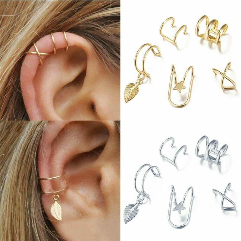 1/12pcs Metal Hair Rings Beads Cuffs Tube Charms Dreadlock Dread Hair Braid Non-Piercing Ear Clip Beard Jewelry Hair Accessories