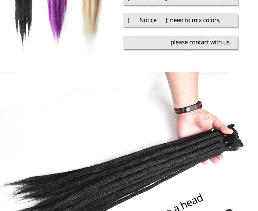 Leeons Synthetic Dreadlocks Crochet Braids Hair Extension For Black Women 5Pcs/Pack Ombre Colored Dreadlocks Hair Accessories