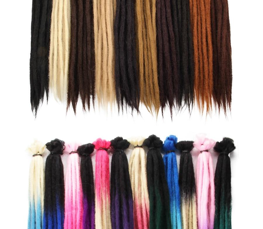 Leeons Synthetic Dreadlocks Crochet Braids Hair Extension For Black Women 5Pcs/Pack Ombre Colored Dreadlocks Hair Accessories