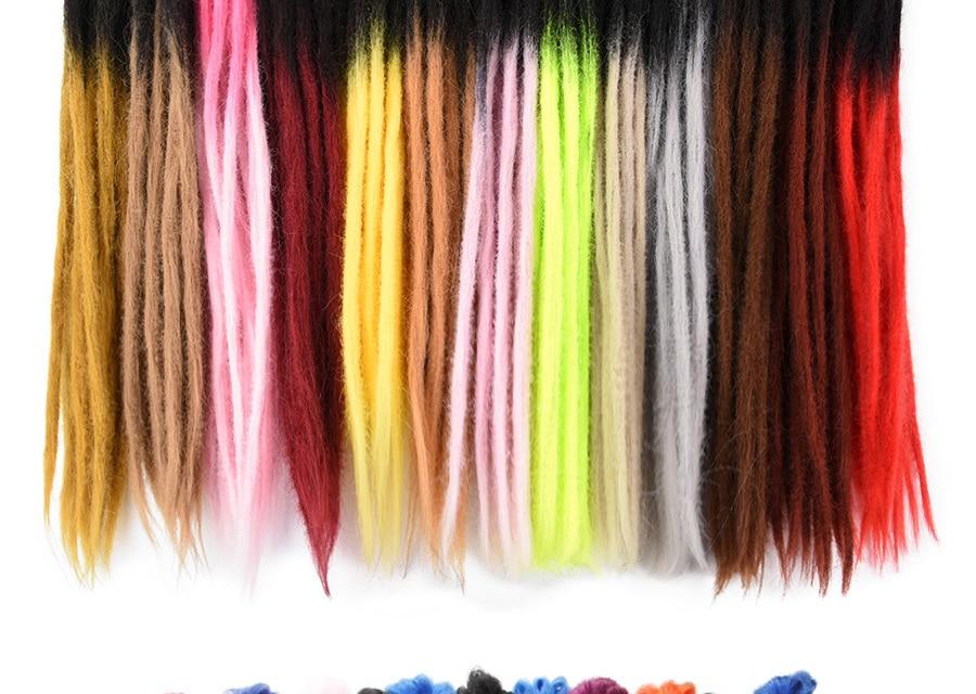 Leeons Synthetic Dreadlocks Crochet Braids Hair Extension For Black Women 5Pcs/Pack Ombre Colored Dreadlocks Hair Accessories