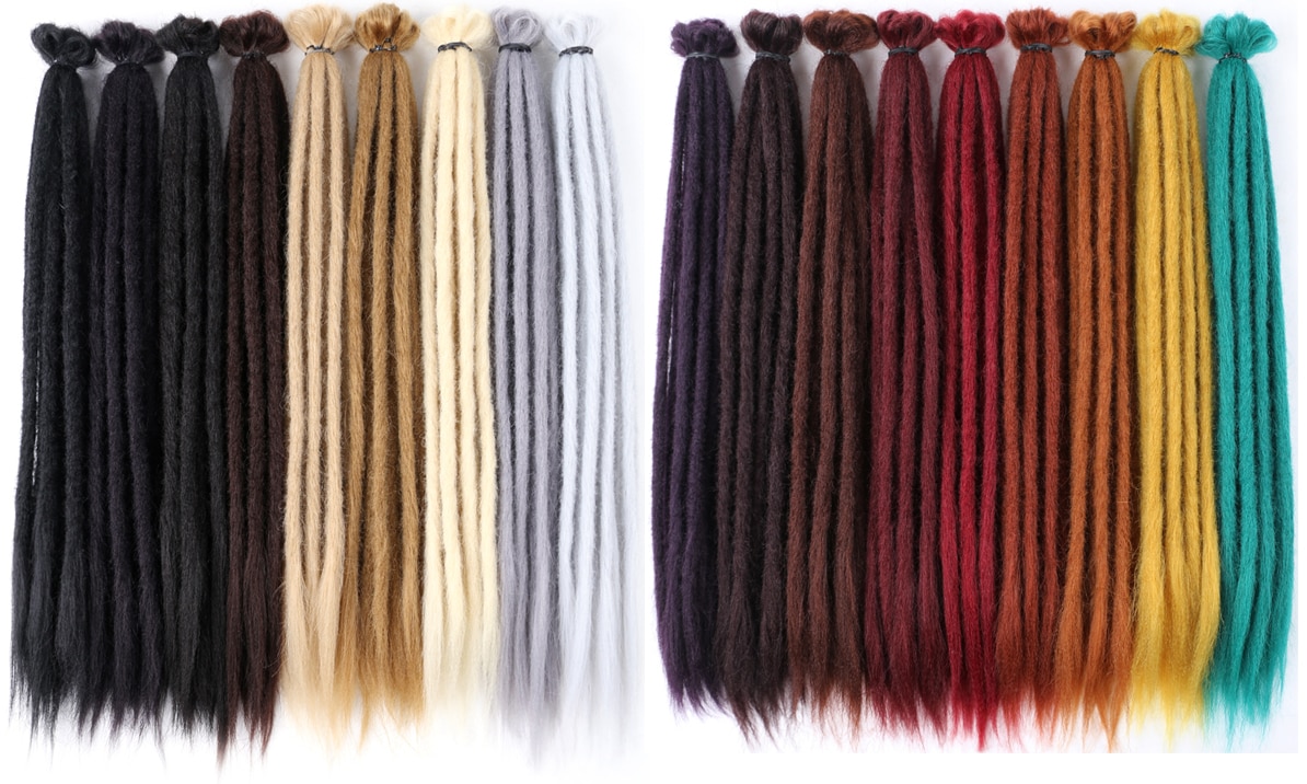 Handmade Dreadlocks Hair Extensions 20 Inch Soft Crochet Dreadlock Braids Hair Synthetic Faux Locs Braids Hair For Women And Men