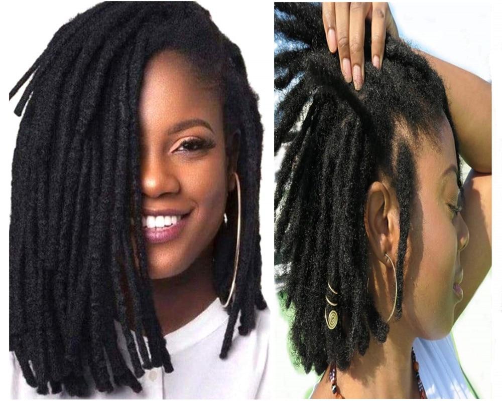 Genuine Dreadlocks Synthetic Handmade Pure Color wigs Reggae Crochet Extension Hair Braids For Black Women or Men Hair Expo