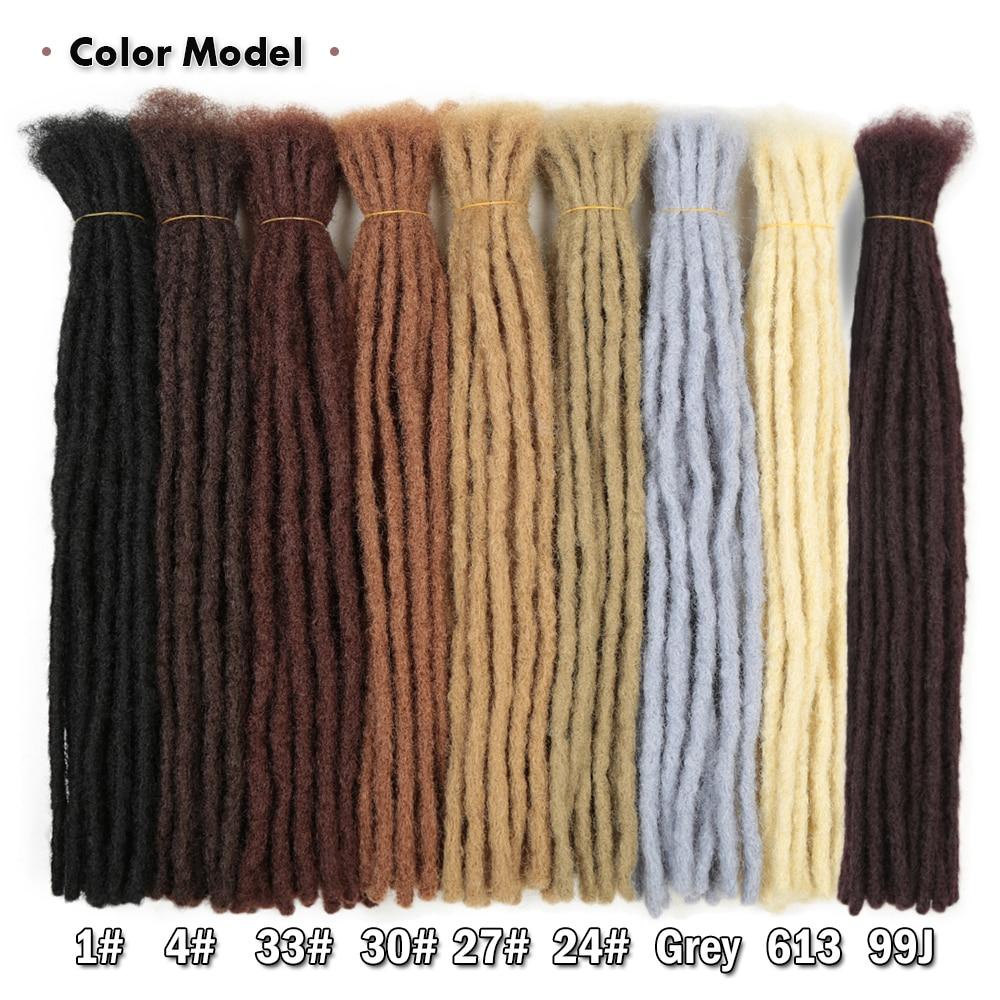 Genuine Dreadlocks Synthetic Handmade Pure Color wigs Reggae Crochet Extension Hair Braids For Black Women or Men Hair Expo