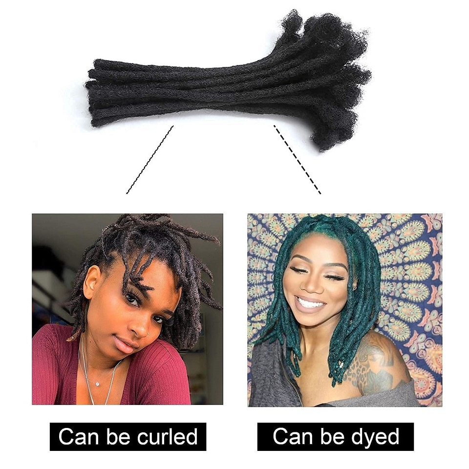 Afro Kinky Crochet Dreadlocks Human Hair Extensions Bulk Handmade Braiding Hair Extensions for Crochet Braids 0.4 0.6cm Sale