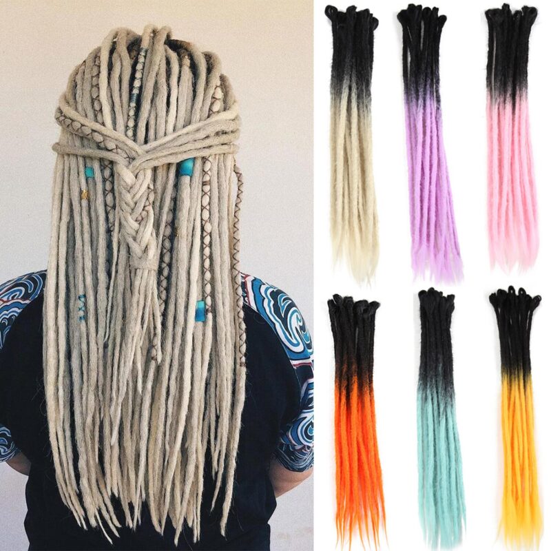 Handmade Dreadlocks Extensions 20 Inch Crochet Braids Hairpieces 20 Inch - Image 4