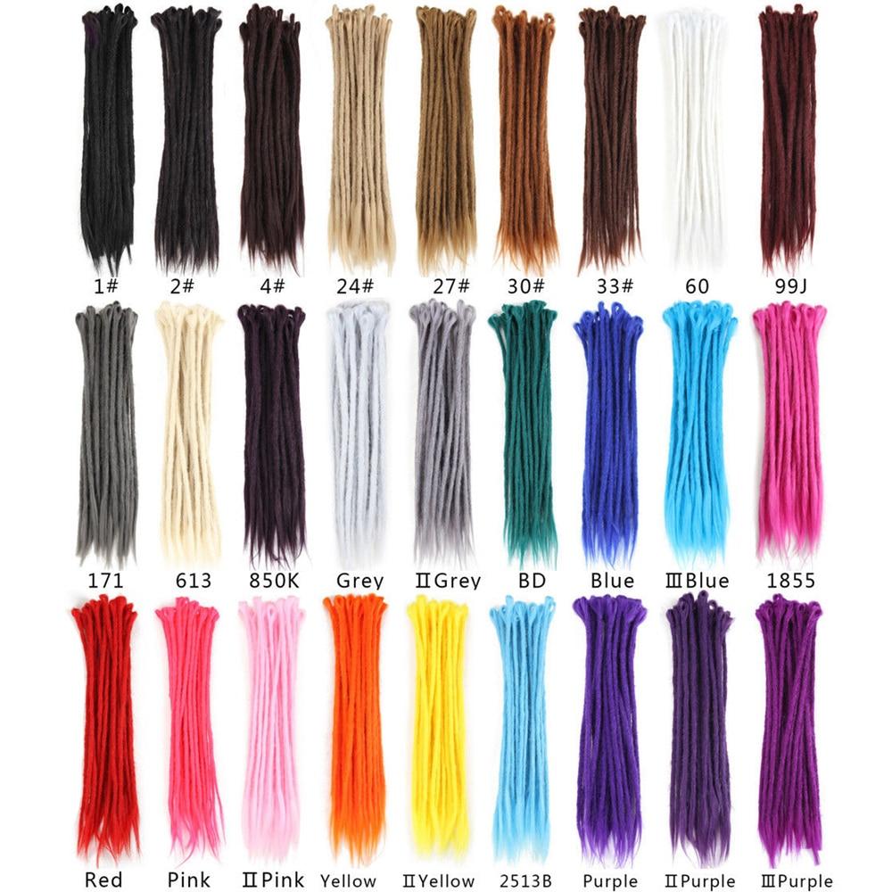 20 Inch Handmade Dreadlocks Extensions Crochet Braids Hairpieces Reggae Hair Hip-Hop Hairstyles Braided Hair For Afro Women Men