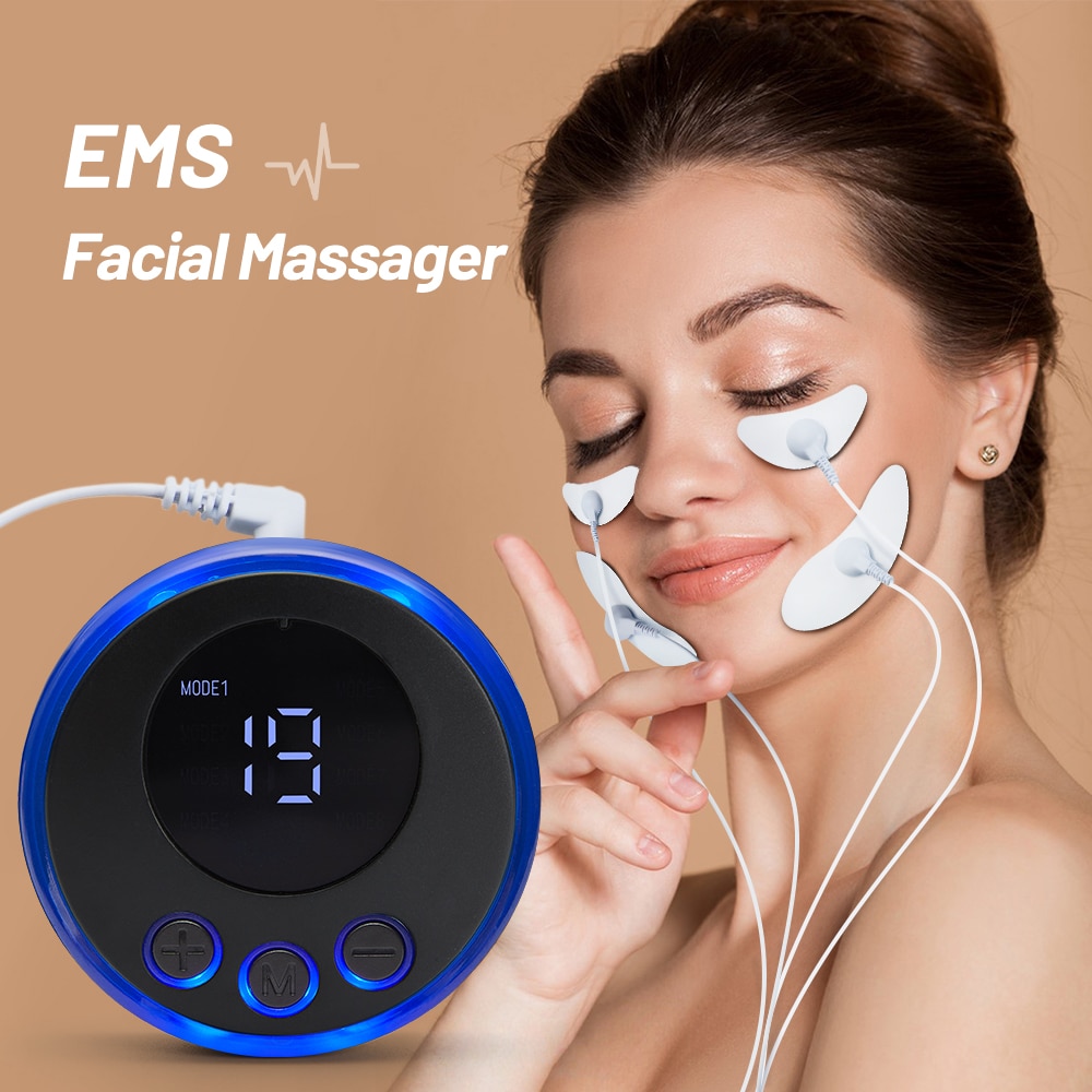 TENS Facial Body Muscle Stimulator Face Beauty Cheek Lift Skin Tightening Anti-Wrinkle Anti-Aging Slimming Massage