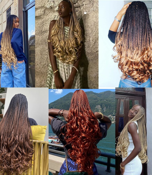 Loose Wave Braiding Hair Extensions Spiral Curls Crochet Hair Pre Stretched French Curls Ombre Braids Hair