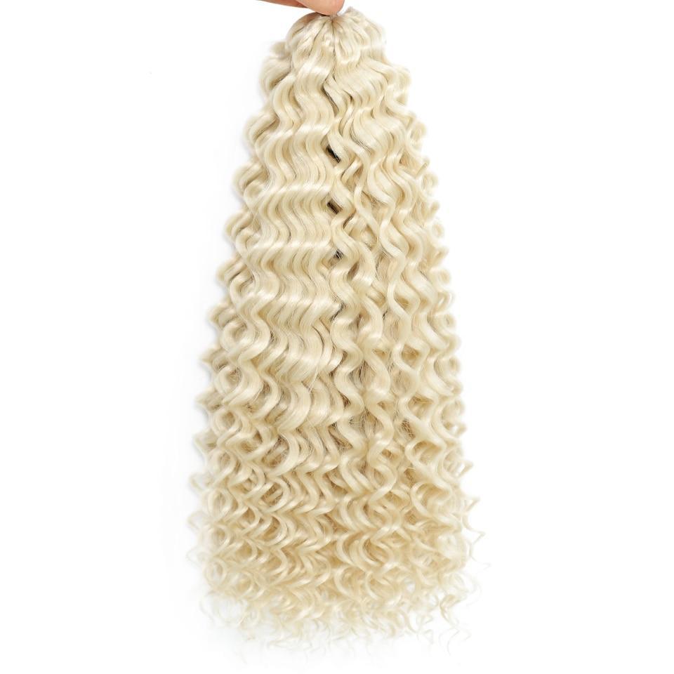 22inch Marshmallow Afro Curl Crochet Hair SyntheticTwist Braid Kinky Curly Braiding Hair Extensions Ombre Blonde For Black Women