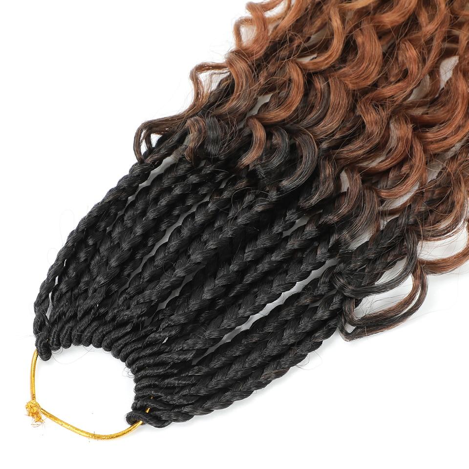 Goddess Box Braids With Curly Ends Crochet Hair 14 18Inch Boho Box Braids Crochet Hair 1B 30 27 Colored 3X Crochet Braiding Hair