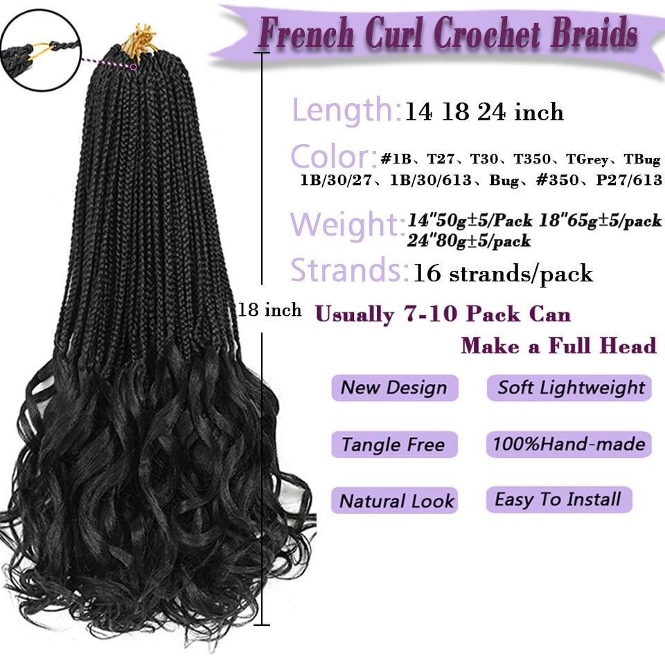 Curly Braiding Hair Loose Wave French Curls Silky Synthetic Hair Extensions 14 18 24 Inch